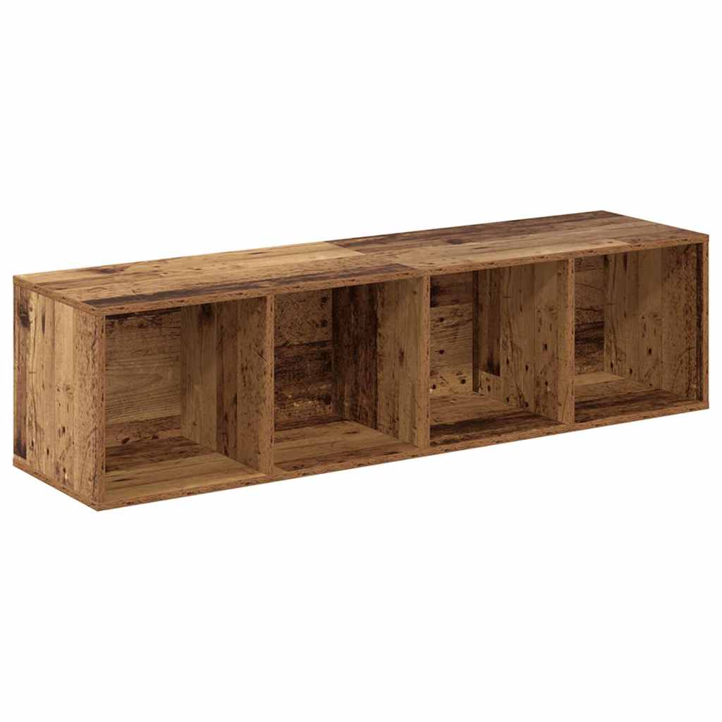 TV-møbelsæt Vægmonteret 2 pcs Gammelt træ 37 x 37 x 142,5 cm