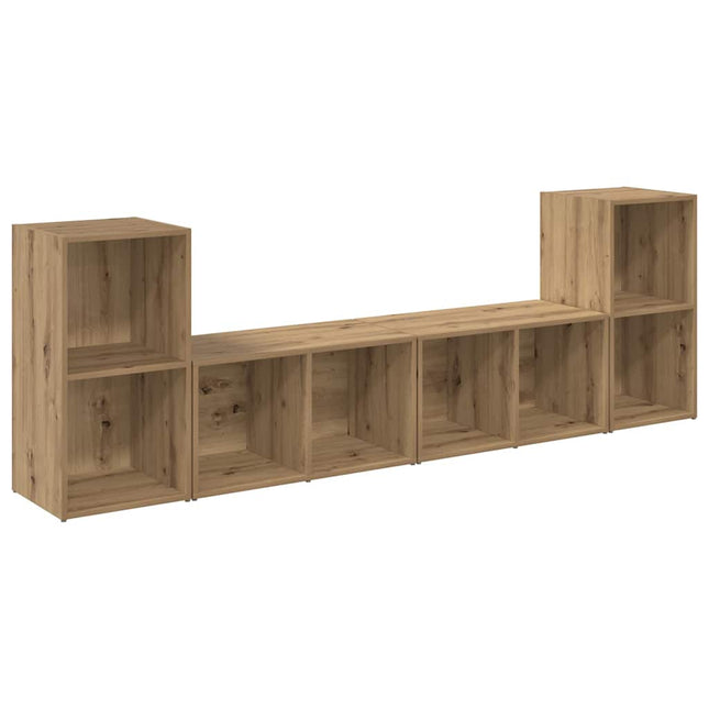 TV-møbelsæt Vægmonteret 4 pcs Artisan Egetræ 37 x 37 x 72 cm