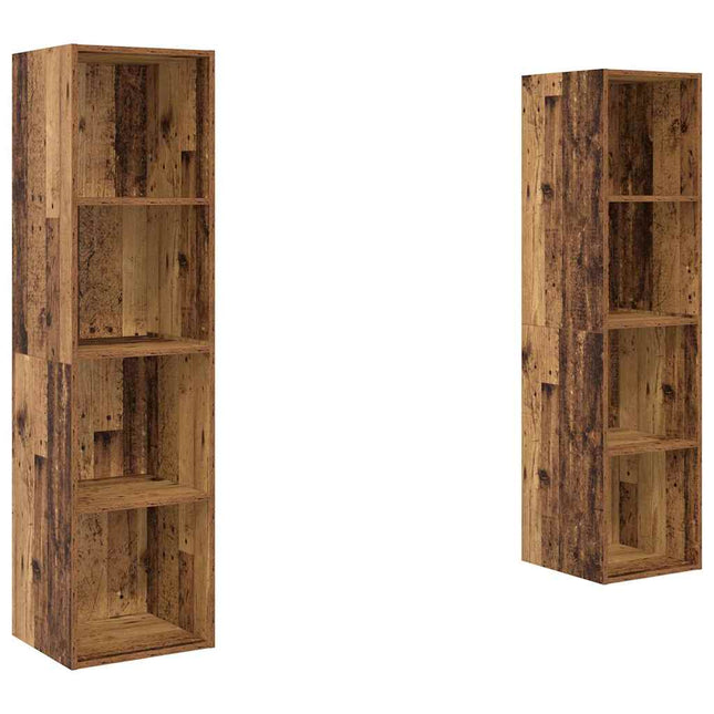TV-møbelsæt 2 pcs Brun 37 x 37 x 142,5 cm Konstrueret træ