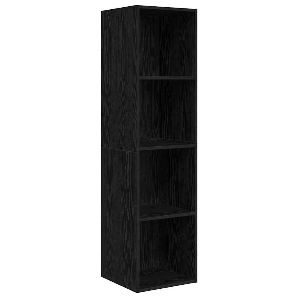 TV-møbelsæt 2 pcs Sort 37 x 37 x 142,5 cm Konstrueret træ