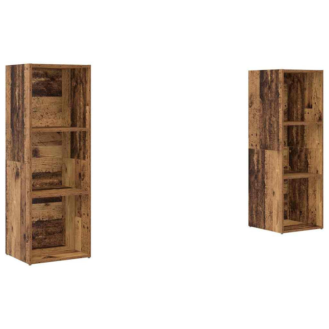 TV-møbelsæt 2 pcs Gammelt træ 107 x 35 x 37 cm Konstrueret træ