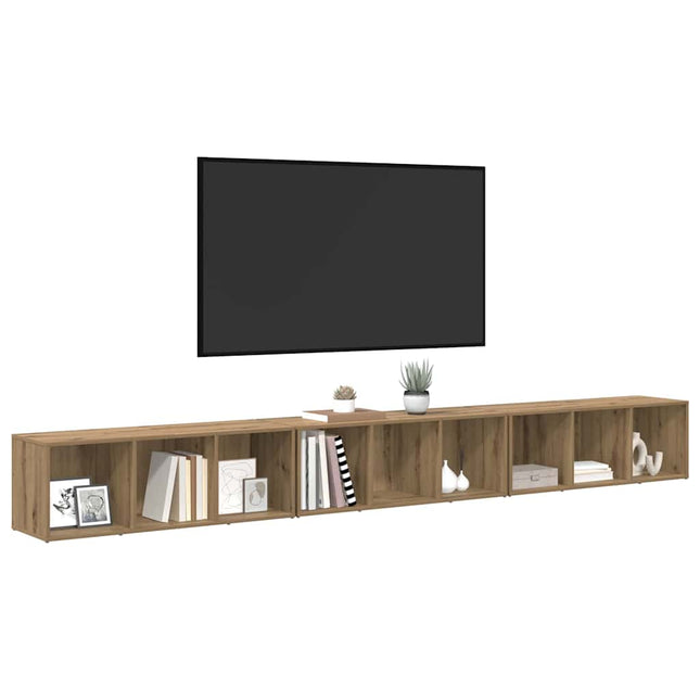 TV-møbelsæt Vægmonteret 3 pcs Artisan Egetræ 37 x 35 x 107 cm