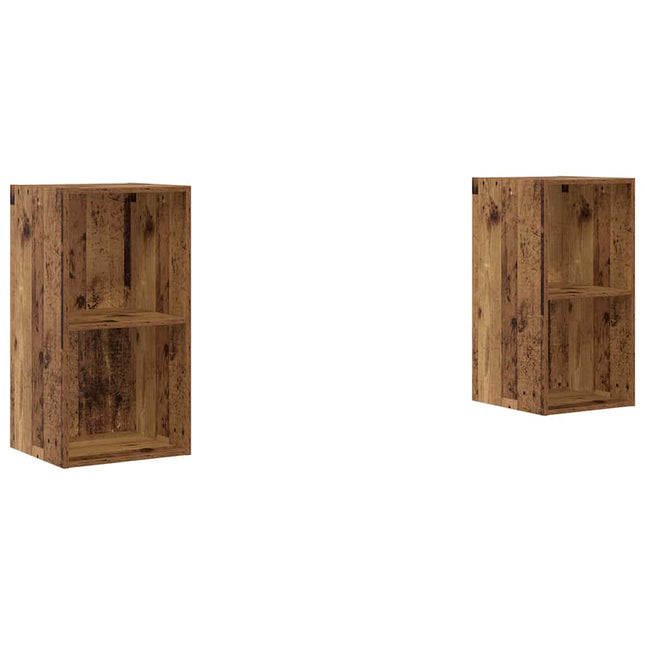 TV-møbelsæt 2 pcs Gammelt træ 37 x 37 x 72 cm Konstrueret træ