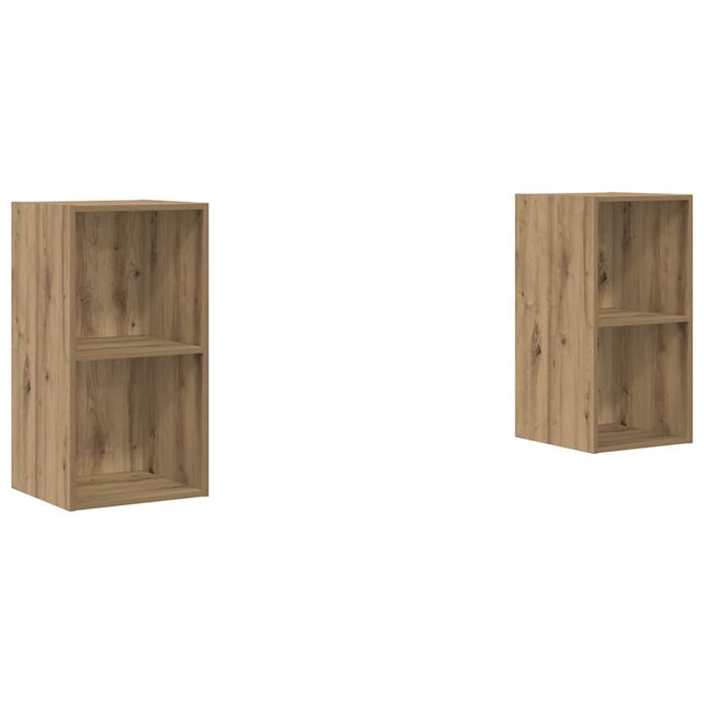 TV-møbelsæt Vægmonteret 2 pcs Artisan Egetræ 37 x 37 x 72 cm