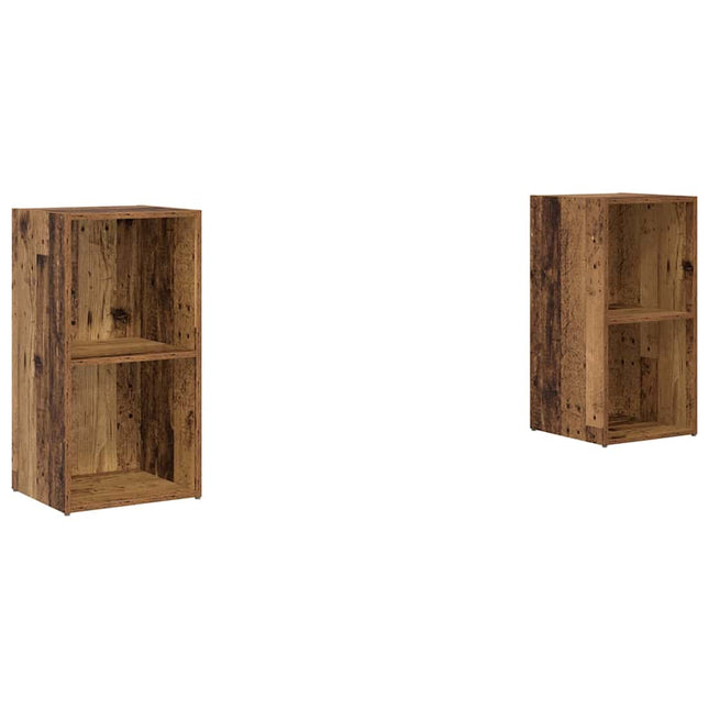 TV-møbelsæt 2 pcs Gammelt træ 72 x 35 x 36,5 cm Konstrueret træ