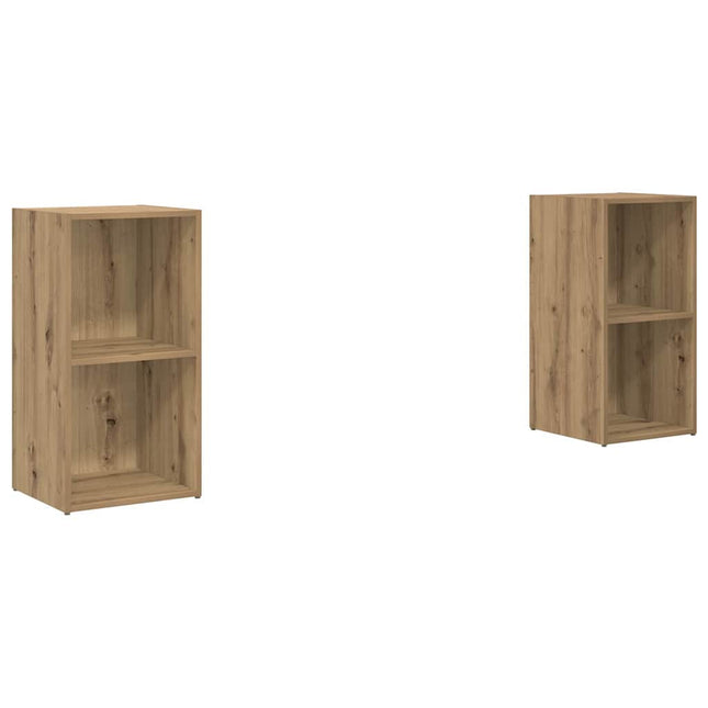 TV-møbelsæt Vægmonteret 2 pcs Artisan Egetræ 37 x 35 x 72 cm