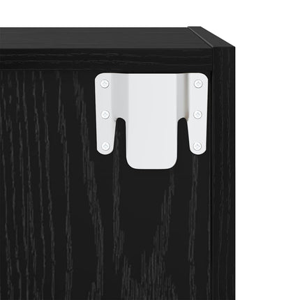 TV-møbelsæt 4 pcs Sort eg 37 x 37 x 72 cm Konstrueret træ