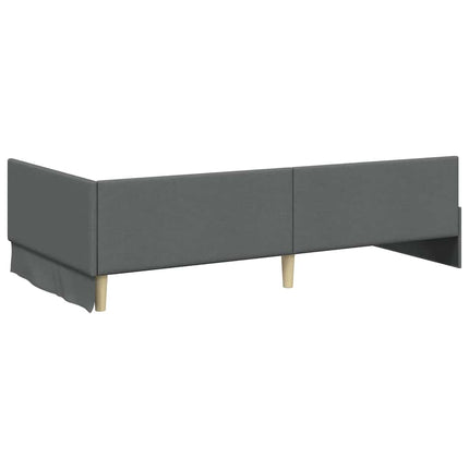 Hjørnesengramme Mørkegrå 100 x 203 cm Stof
