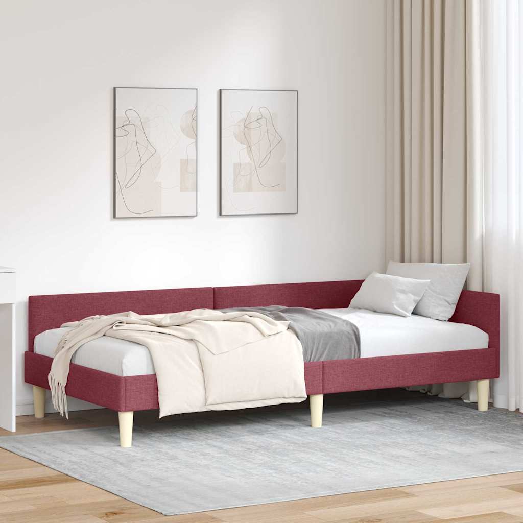 Hjørnesengramme Vinrød 80 x 200 cm Stof
