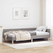 Hjørnesengramme Gråbrun 100 x 200 cm Stof