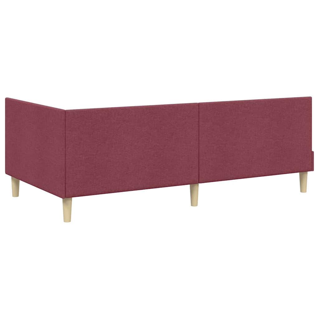Hjørnesengramme Vinrød 80 cm x 200 cm Stof og krydsfiner