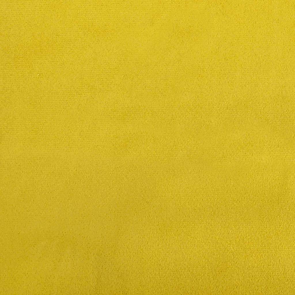 Hjørnesengramme med hovedgærde Gul 80 cm x 200 cm Fløjl