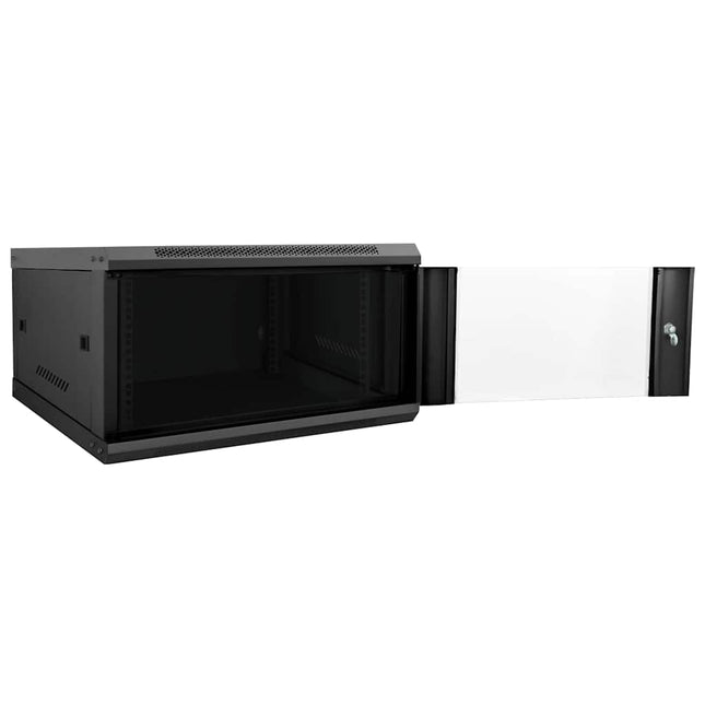Netværksskab med opbevaring Sort 60 x 60 x 35 cm Stål
