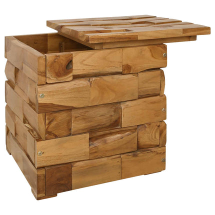 Opbevaringsskammel Brun 40 x 40 x 45 cm Massiv Teaktræ