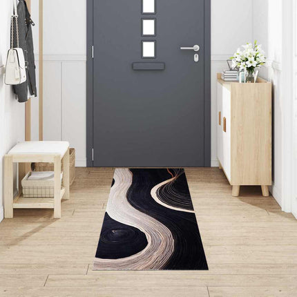 Køkken tæppe Sort 300 x 60 cm Fløjl