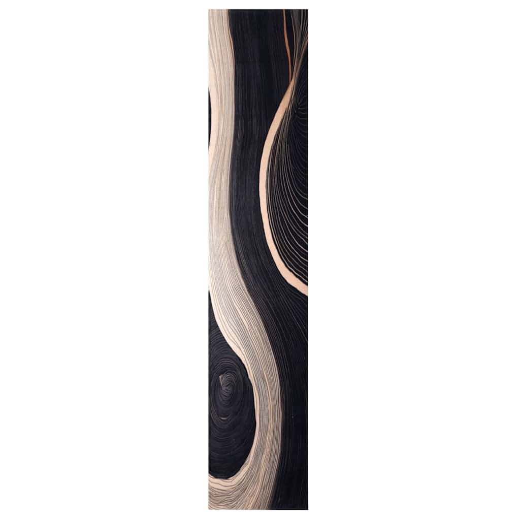 Køkken tæppe Sort 300 x 60 cm Fløjl