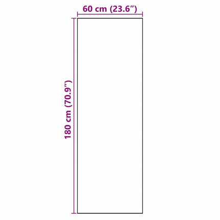 Køkken tæppe Hvid 180 x 60 cm Fløjl