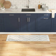 Køkken tæppe Hvid 150 x 45 cm Fløjl