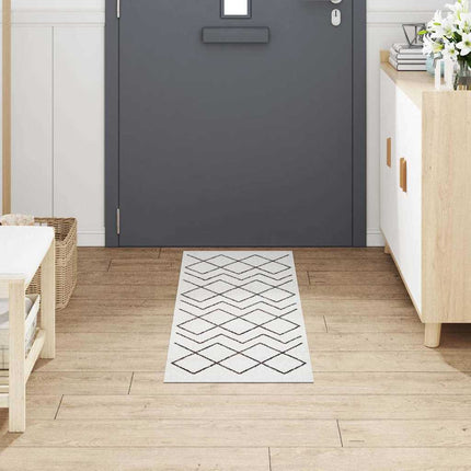 Køkken tæppe Hvid 150 x 45 cm Fløjl