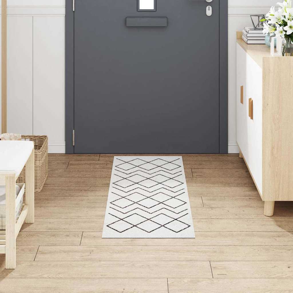 Køkken tæppe Hvid 150 x 45 cm Fløjl