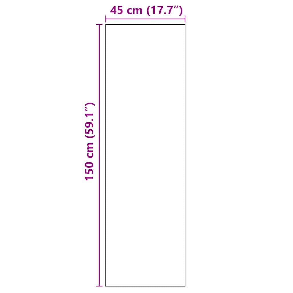 Køkken tæppe Hvid 150 x 45 cm Fløjl