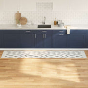 Køkken tæppe Hvid 300 x 60 cm Fløjl