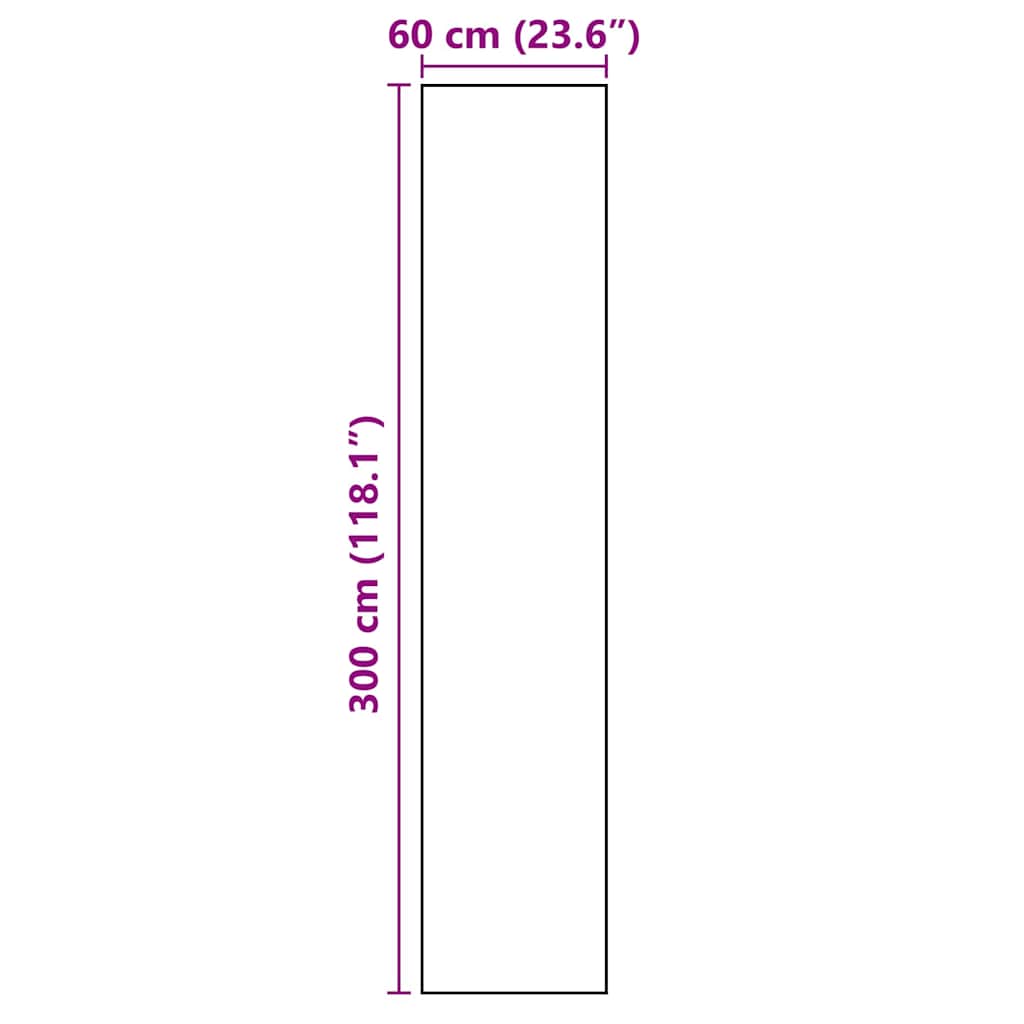 Køkken tæppe Hvid 300 x 60 cm Fløjl