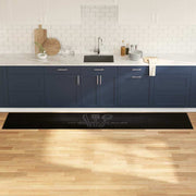 Køkken tæppe Sort 300 x 60 cm Fløjl