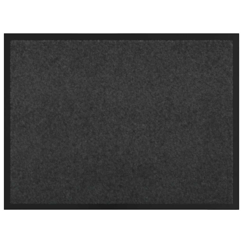Dørmåtte i teddystof - antracit 80 × 60 × 1,2 cm