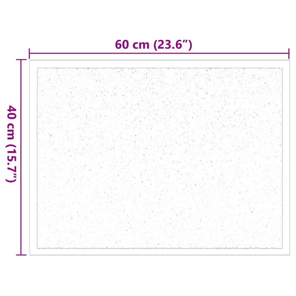 Dørmåtte Sort 60 x 40 x 1.2 cm Teddy Stof