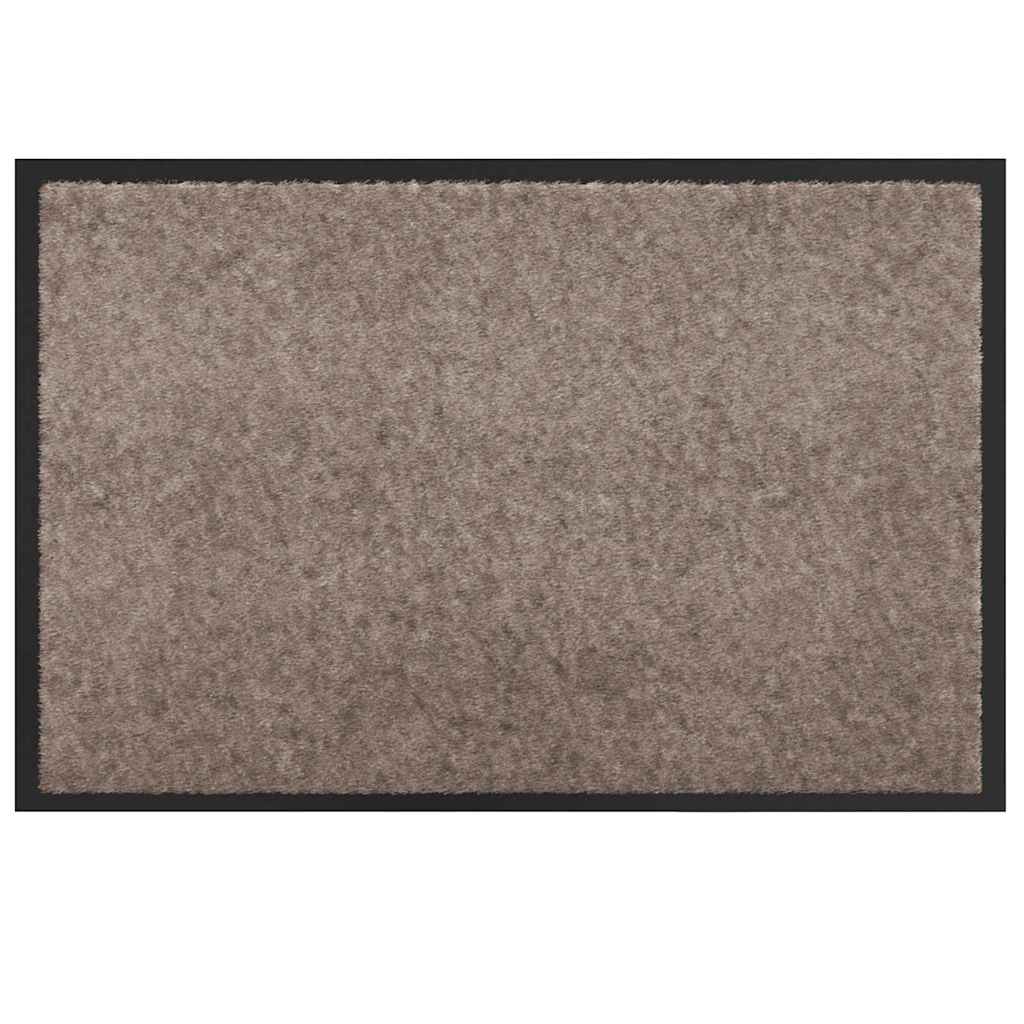 Dørmåtte i teddy - beige 60 × 40 cm, skridsikker og vaskbar