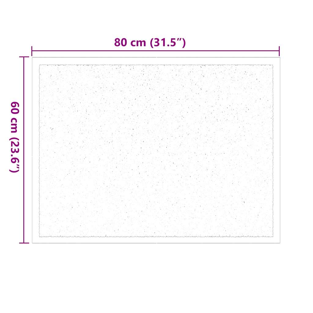 Dørmåtte Beige 60 x 40 x 1.2 cm Teddy Stof