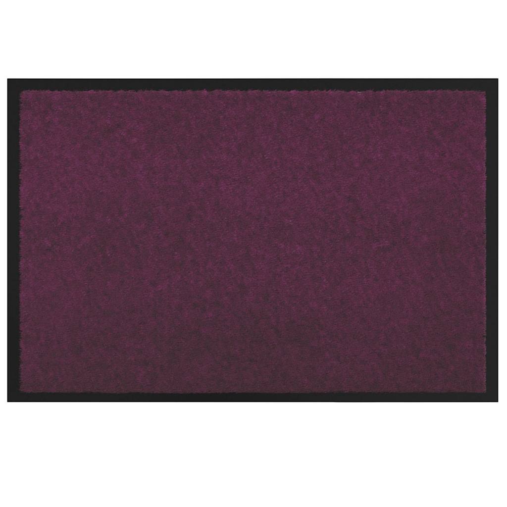 Dørmåtte i teddy - bordeaux, 60 × 40 cm, skridsikker og vaskbar