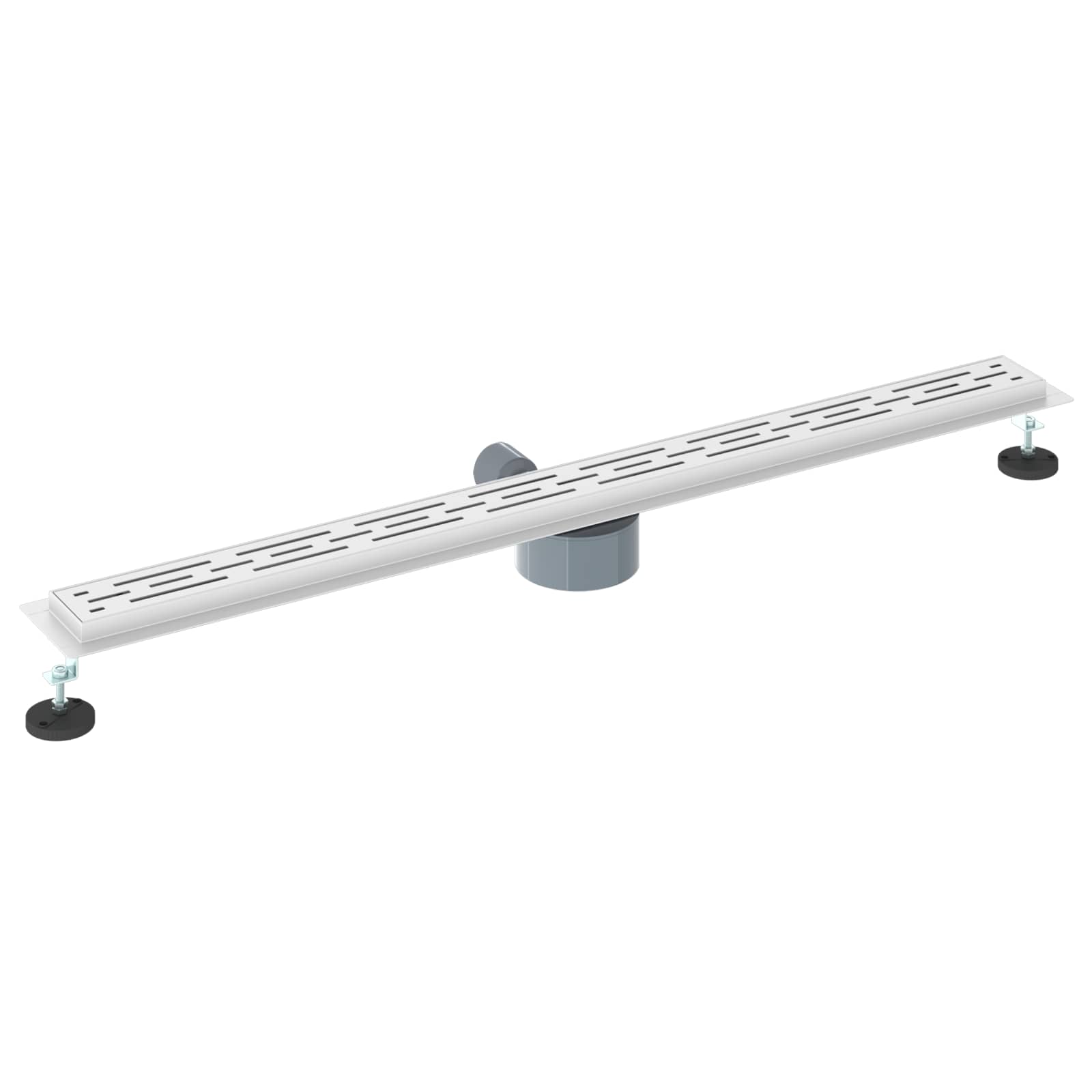 Bruseafløb Glasdæksel med 360° Siphon Sølv 100 cm