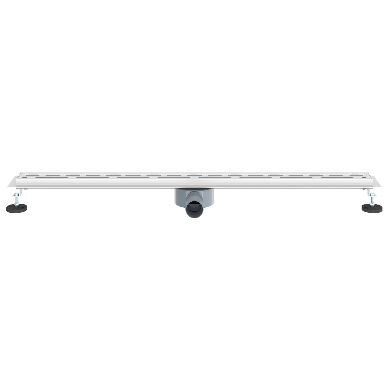 Bruseafløb Glasdæksel med 360° Siphon Sølv 100 cm