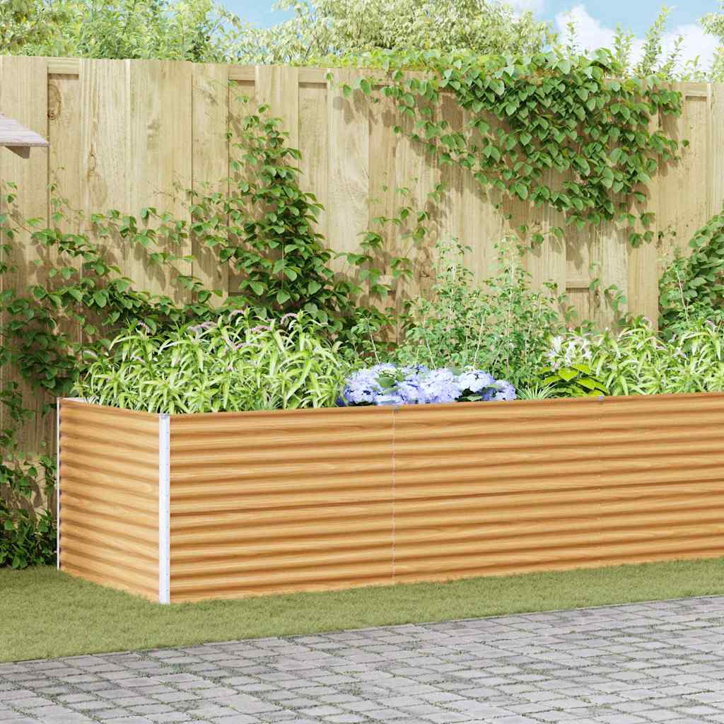 Højbed Lys Brun 485 x 100 x 68 cm Galvaniseret stål