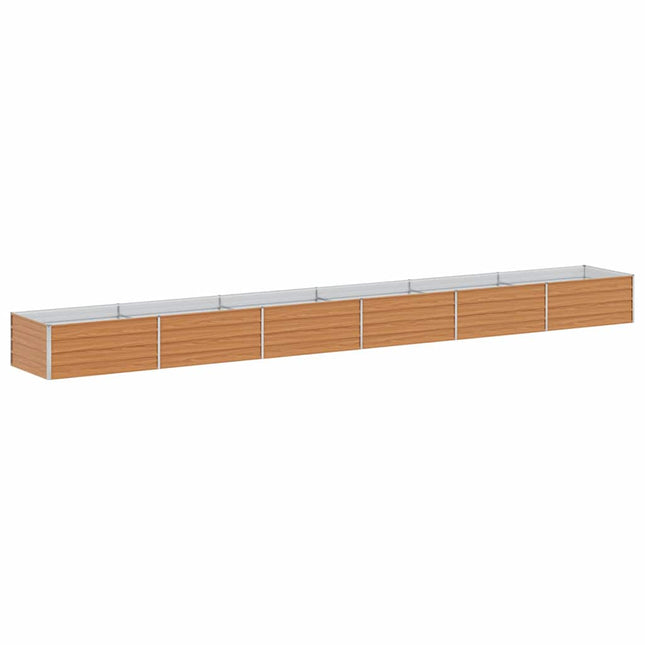 Højbed Lys Brun 600 x 80 x 45 cm Galvaniseret stål