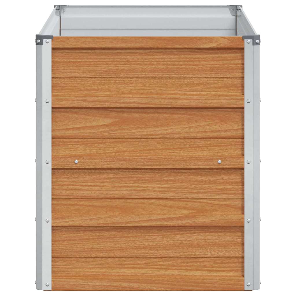 Højbed Lys Brun 100 x 40 x 45 cm Galvaniseret stål