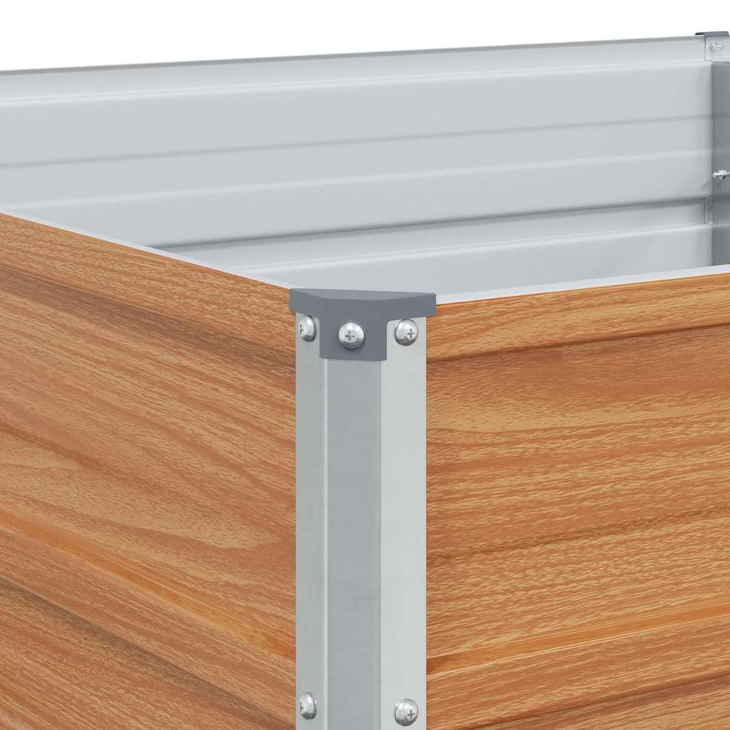 Højbed Lys Brun 320 x 80 x 45 cm Galvaniseret stål