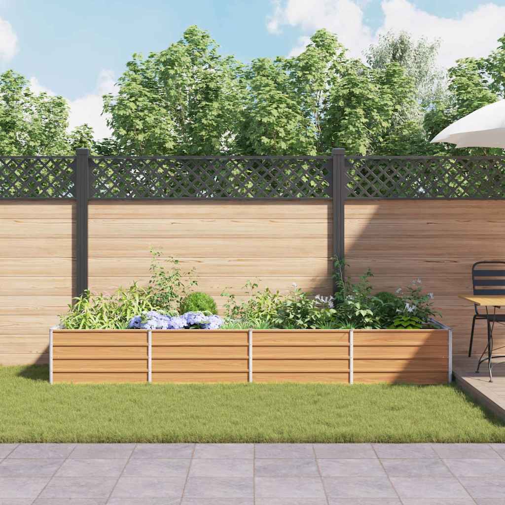 Højbed Lys Brun 320 x 80 x 45 cm Galvaniseret stål