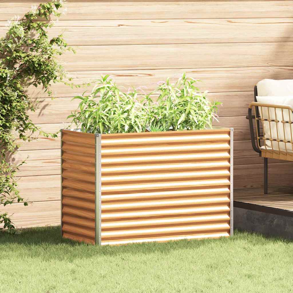 Højbed Lys Brun 98 x 50 x 68 cm Galvaniseret stål