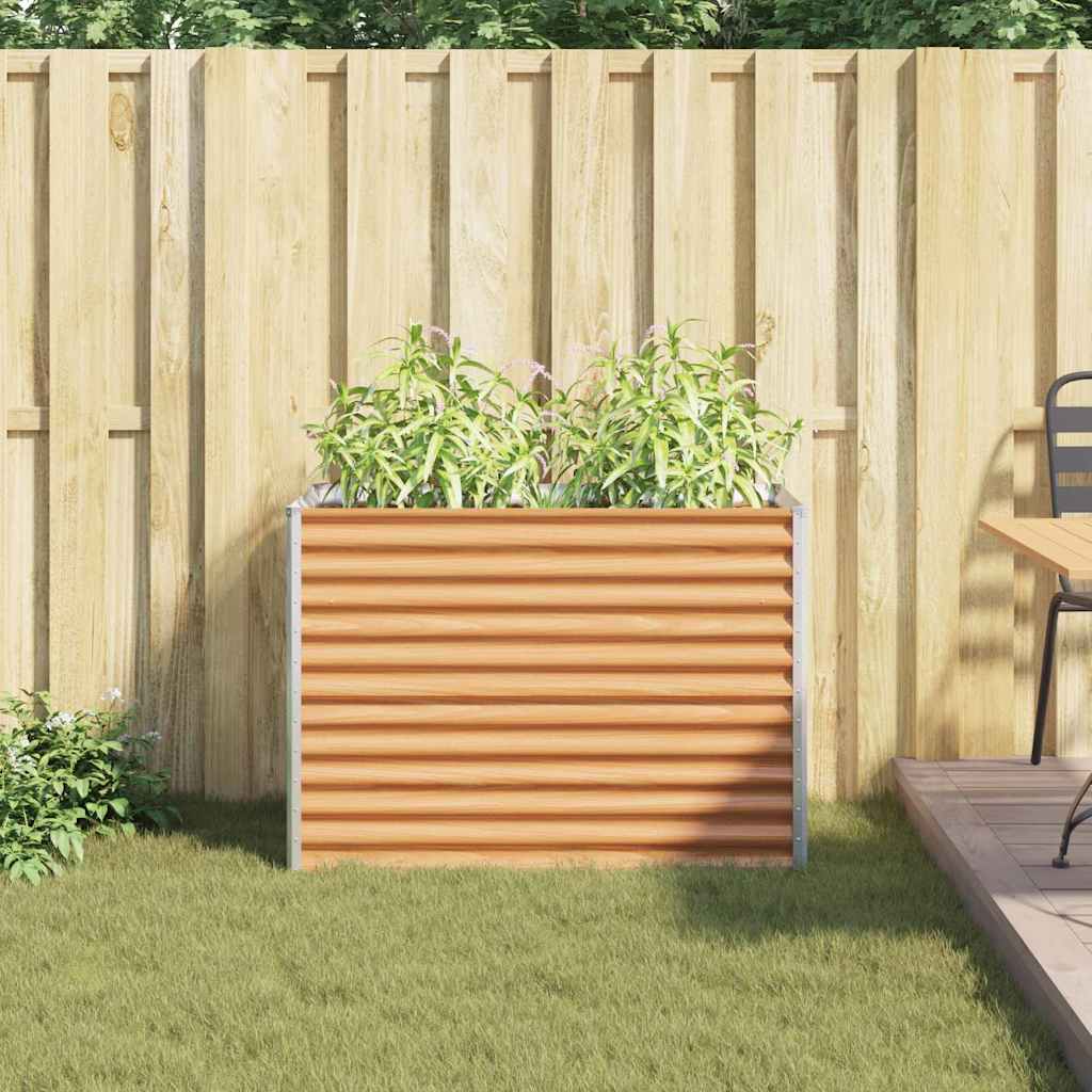 Højbed Lys Brun 98 x 50 x 68 cm Galvaniseret stål