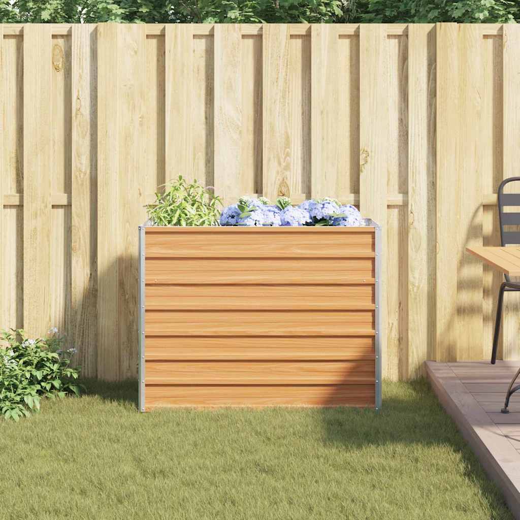 Højbed Lys Brun 100 x 40 x 77 cm Galvaniseret stål