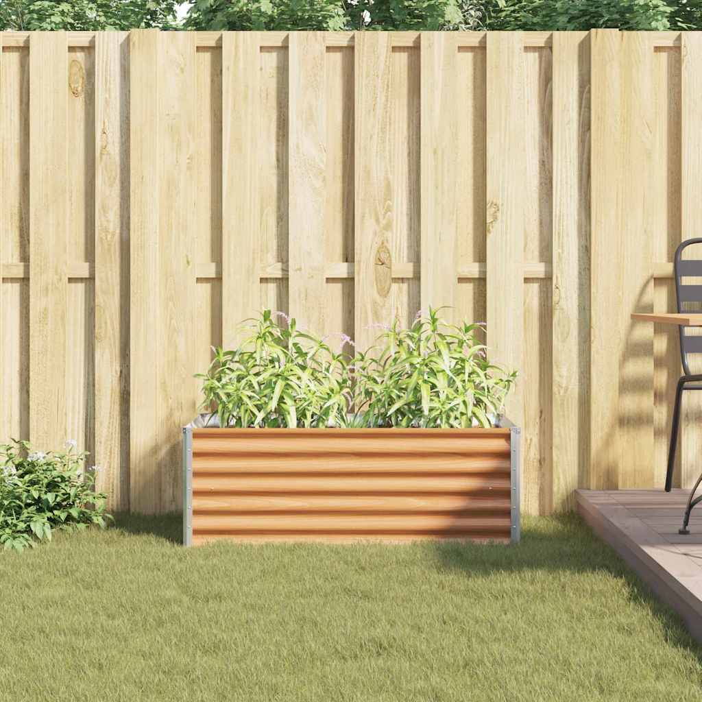 Højbed Lys Brun 98 x 50 x 36 cm Galvaniseret stål