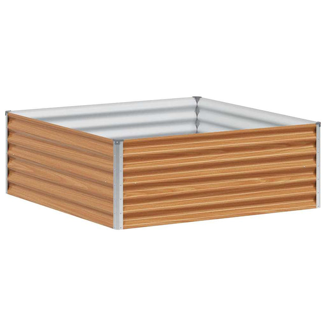 Højbed Lys Brun 98 x 100 x 36 cm Galvaniseret stål