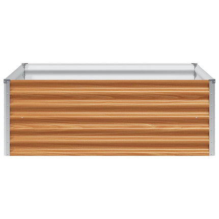 Højbed Lys Brun 98 x 100 x 36 cm Galvaniseret stål