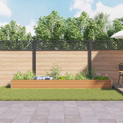 Højbed Lys Brun 390 x 50 x 36 cm Galvaniseret stål