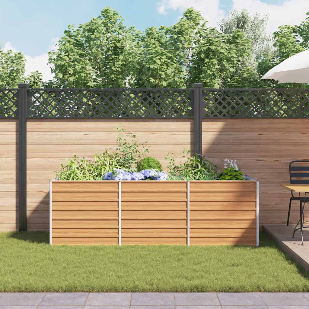 Højbed Lys Brun 240 x 80 x 77 cm Galvaniseret stål