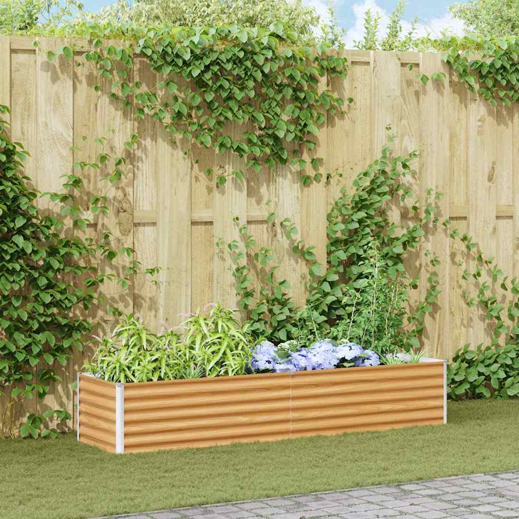 Højbed Lys Brun 195 x 50 x 36 cm Galvaniseret stål