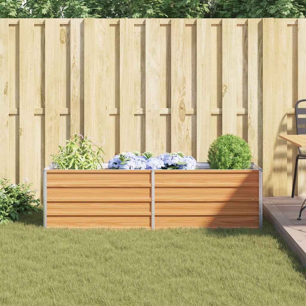 Højbed Lys Brun 160 x 40 x 45 cm Galvaniseret stål